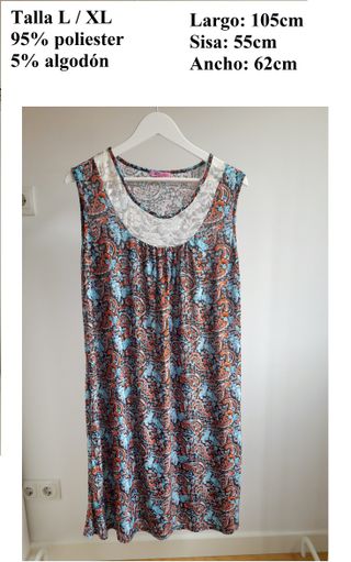 Vestido estampado floral con encaje