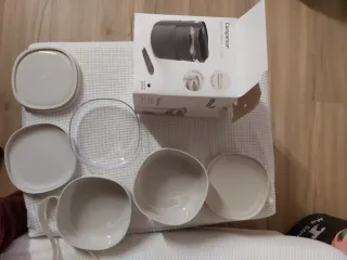 Amuse -Set di tre contenitori per il pranzo.