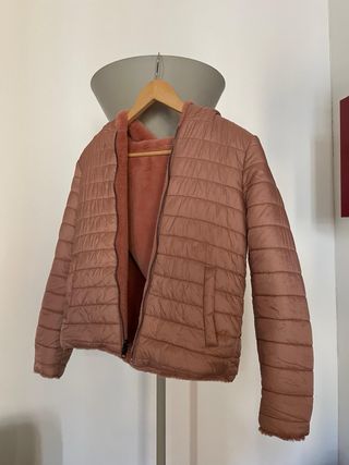 Cazadora peluche reversible acolchada