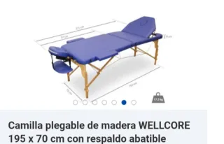 Camilla plegable masaje