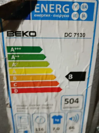 Secadora Beko 7kg a estrenar