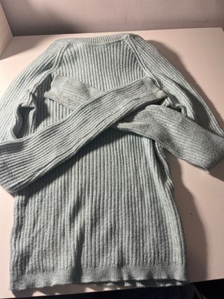 Jersey cuello alto verde azulado