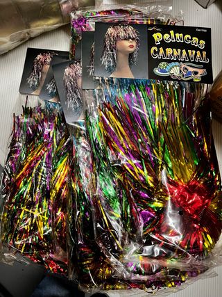 10 Pelucas Carnaval Multicolor