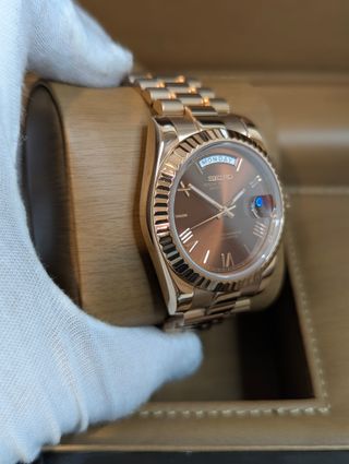 Reloj Seiko Mod Daydate Presidential Rose Marrón