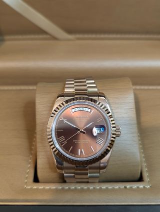 Reloj Seiko Mod Daydate Presidential Rose Marrón