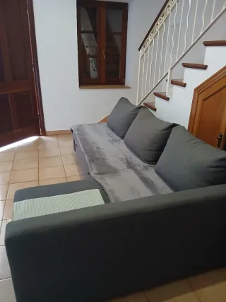 Sofá cama chaise longue gris