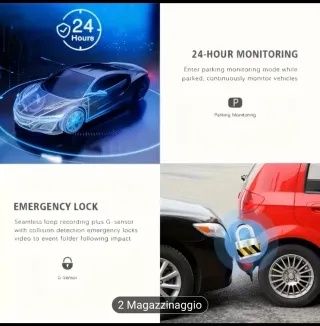Telecamera Auto HD 1080P con 32gb scheda