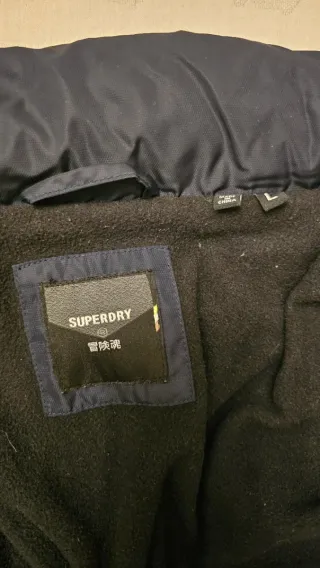 Abrigo Superdry azul marino