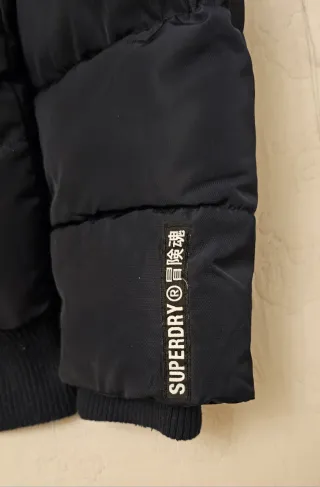 Abrigo Superdry azul marino