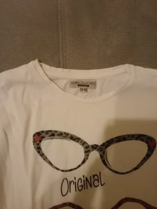 Maglietta bambina con occhiali