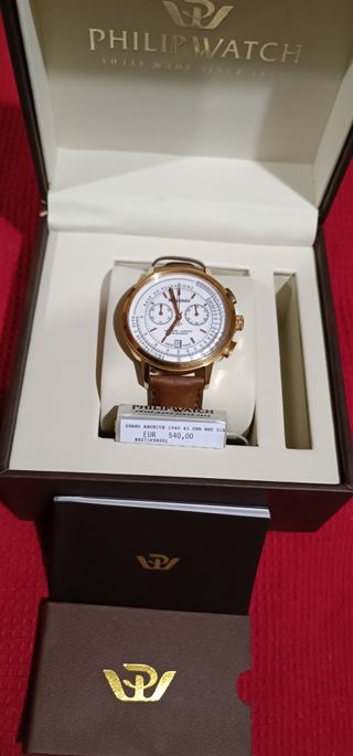 Orologio Philip Watch Chronograph Pelle Marrone