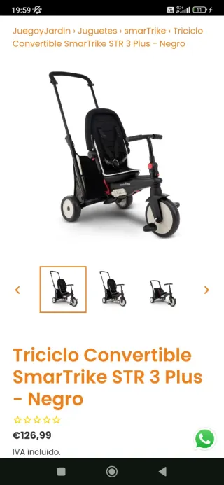 Silla Paseo Smart Trike STR3 6 en 1