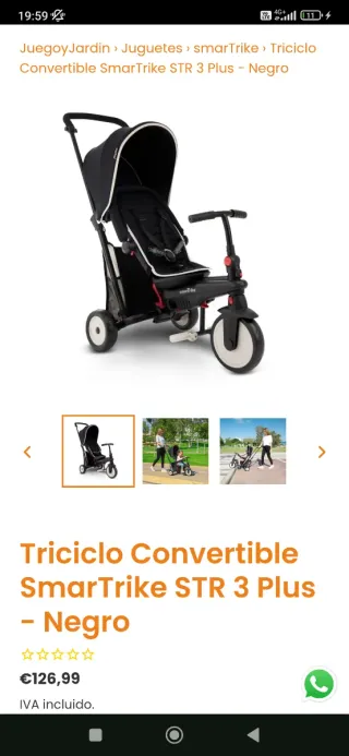 Silla Paseo Smart Trike STR3 6 en 1