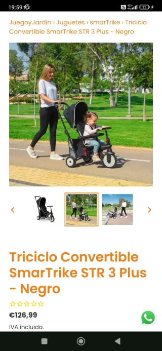 Silla Paseo Smart Trike STR3 6 en 1