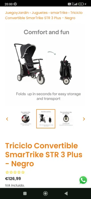Silla Paseo Smart Trike STR3 6 en 1