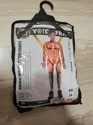 Disfraz Cuerpo Humano Talla 7-9. Tengo 2