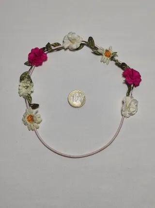 Diadema / Corona Elástica Flores Artificiales