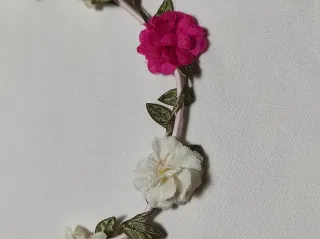 Diadema / Corona Elástica Flores Artificiales