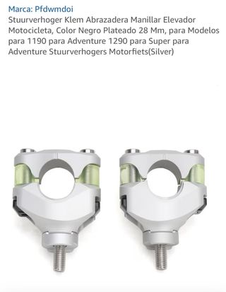 Elevadores manillar moto aluminio