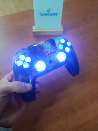 Mando PS5 Personalizado Galaxy TMR Retroiluminado