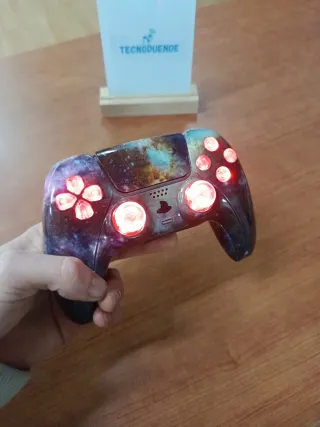 Mando PS5 Personalizado Galaxy TMR Retroiluminado