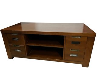 Mueble bajo madera 120cm con cajones