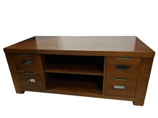 Mueble bajo madera 120cm con cajones