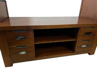 Mueble bajo madera 120cm con cajones