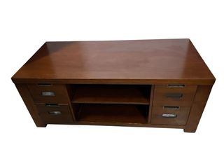 Mueble bajo madera 120cm con cajones