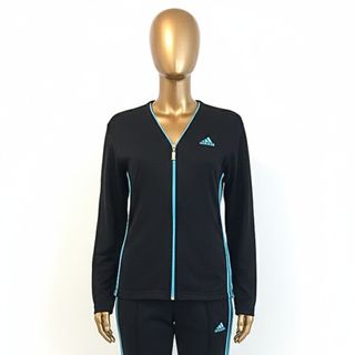 Chaqueta Adidas Negra y Azul Cyan Talla XXXL
