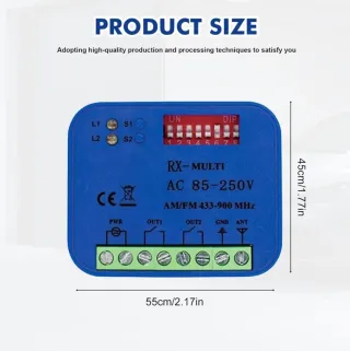 Receptor Garaje universal 433-900 MHz