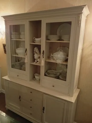 Alacena vintage madera y cristal