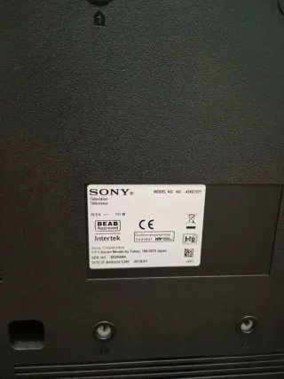 Sony TV 43″ KD-43XE7077 + mando + cable