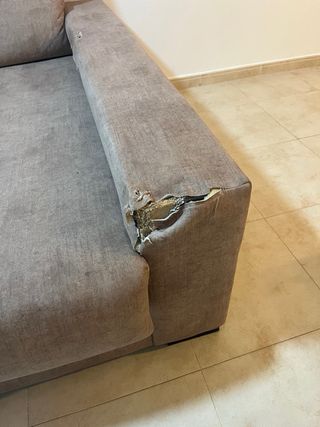 Sofá chaise longue con canapé