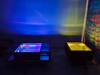 Mesa Roble LED RGB Ic 110x60x45 Batería de10000ah