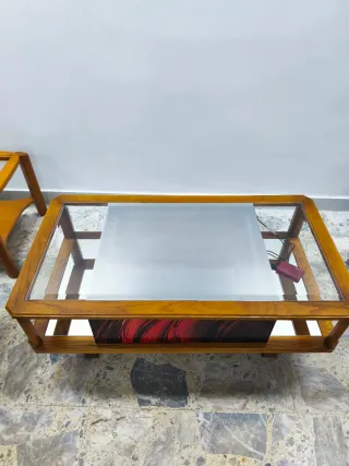 Mesa Roble LED RGB Ic 110x60x45 Batería de10000ah