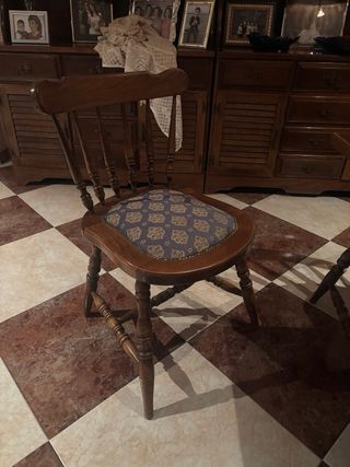 Mesa comedor y 6 sillas madera