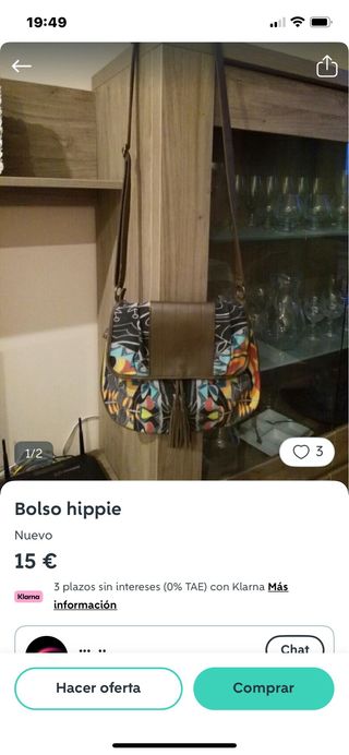 Bolso hippie estampado