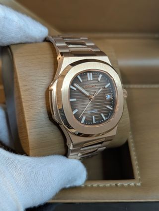 Reloj Seiko Mod Nautilus Rose Gold y Chocolate
