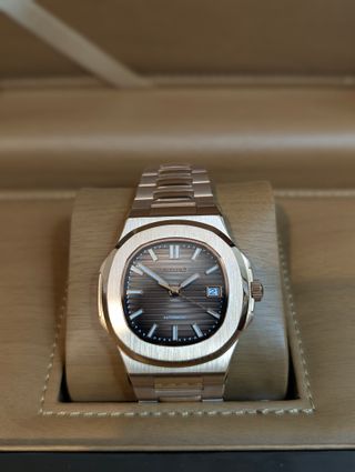 Reloj Seiko Mod Nautilus Rose Gold y Chocolate