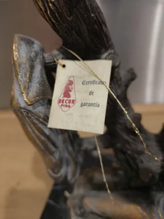 Figura de pareja en bronce y mármol