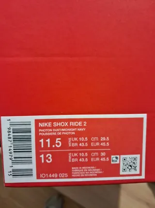 Nike Shox Ride 2 Talla 45.5