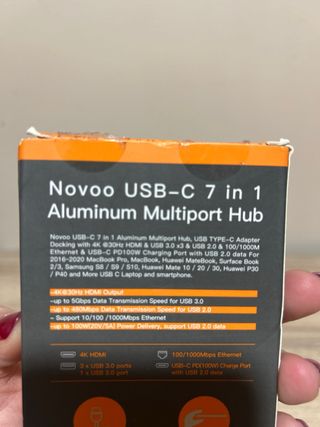 Adaptador NOVOO 7 Puertos Hub