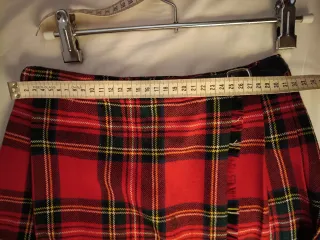 Falda Kilt Lana Tartán Roja