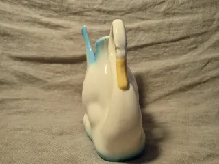 Cisne florero de porcelana vintage