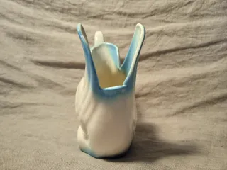 Cisne florero de porcelana vintage