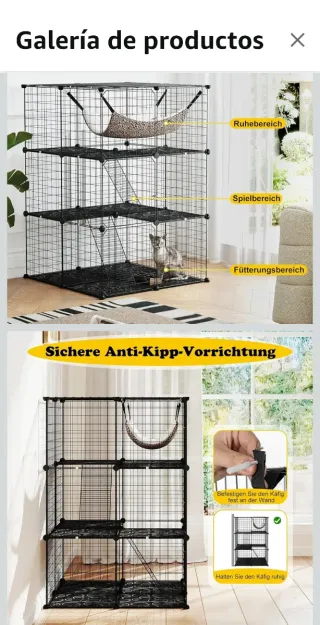 Jaula metálica para gatos