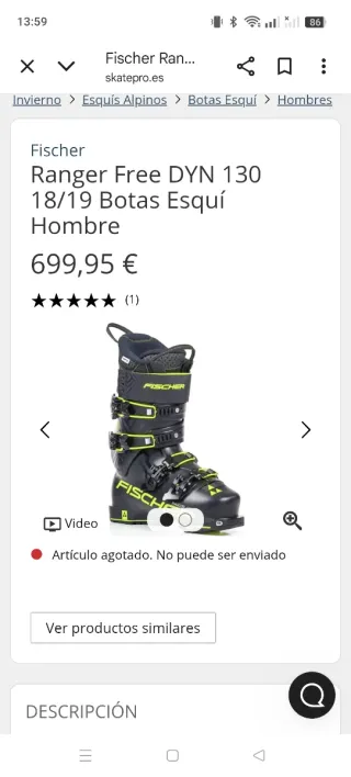 Botas Esquí Fischer Ranger 130 FreeRide. 27'5.