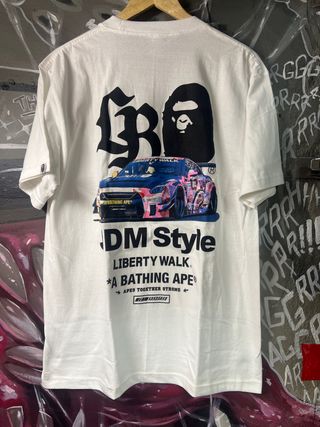 Camiseta BAPE JDM Style Blanca Talla L