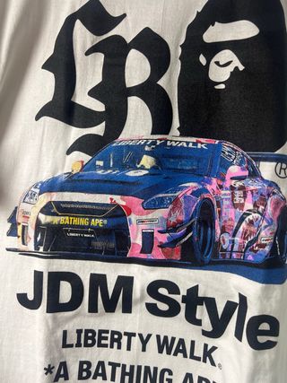 Camiseta BAPE JDM Style Blanca Talla L